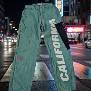 AVNIER Light Blue Denim Cargo Pants Size M